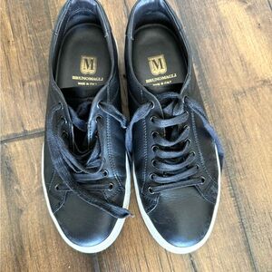 Bruno Magli Black Leather Sneakers 9.5